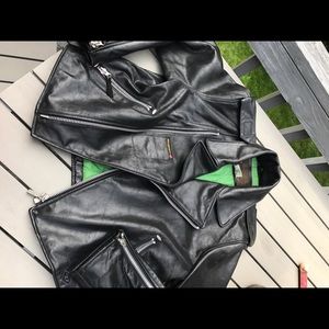 Womens Diesel leather jacket, large.